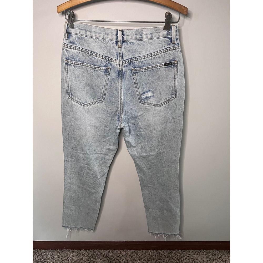 Bardot Light Wash Distressed High Rise Straight Leg Jeans Size 26 US 4 91237PB - Picture 3 of 6